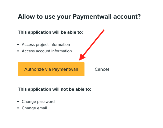 Shopify Paymentwall installation - authorize via Paymentwall