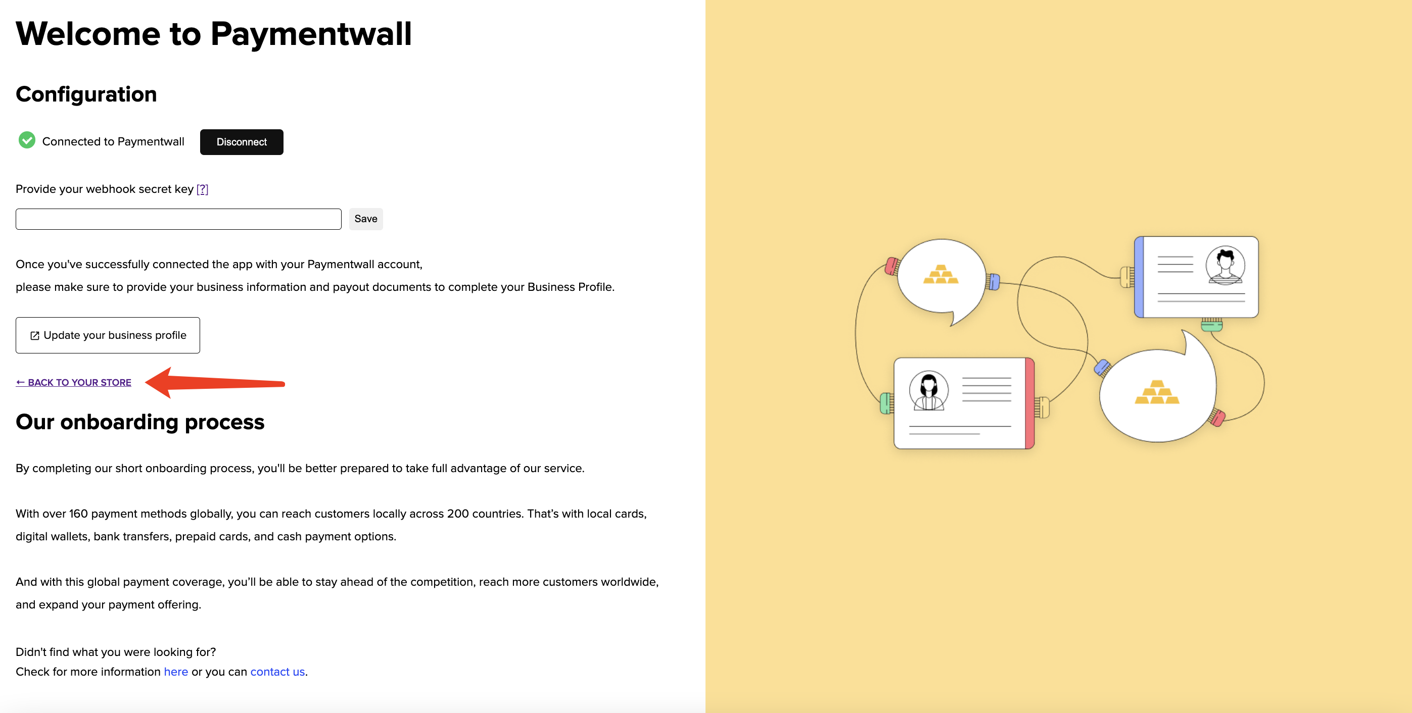 Shopify Paymentwall installation - connected