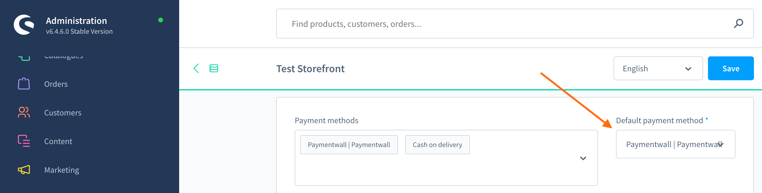 Set default payment method