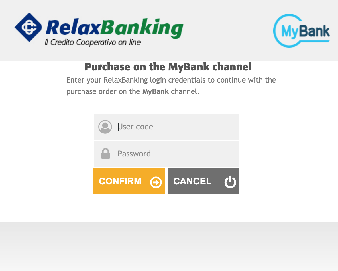 MyBank checkout