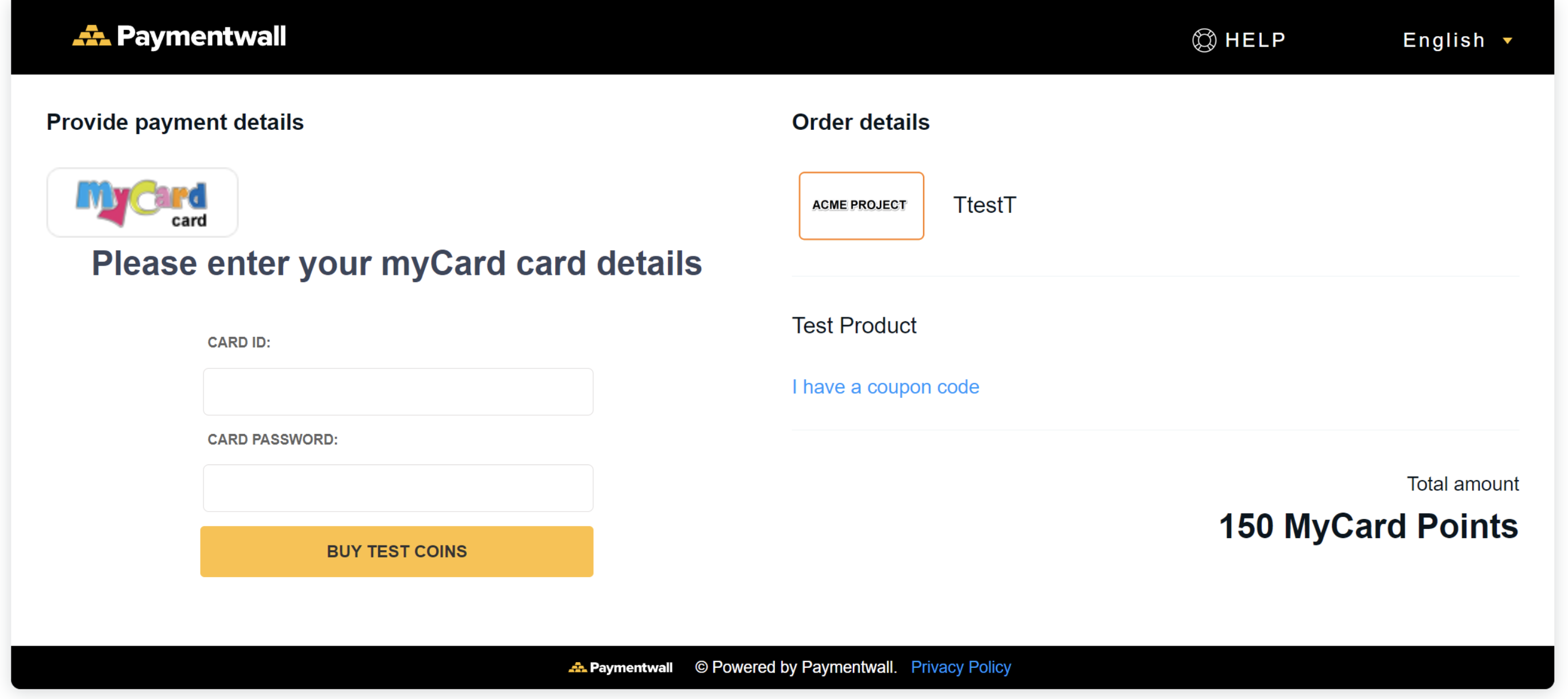 MyCard Card preset