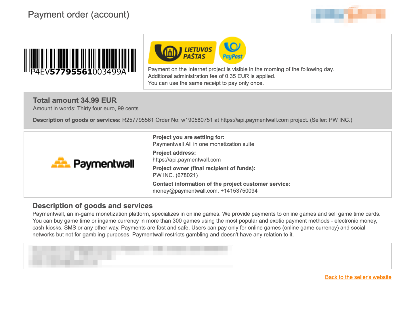 Paypost checkout