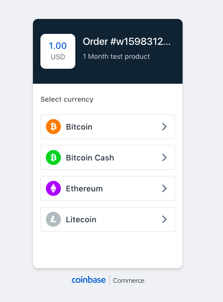 Bitcoin Coinbase select