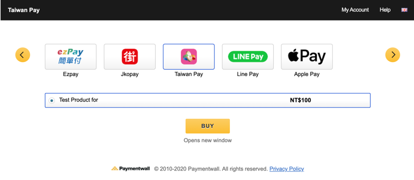 Taiwan Pay preset