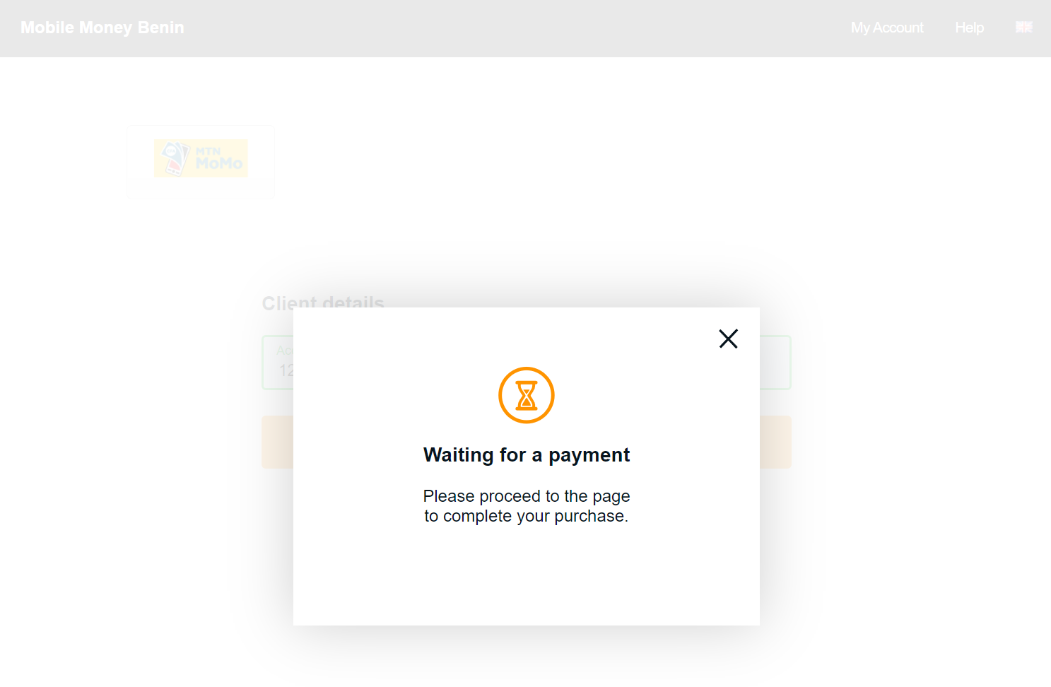 Payment Method - Mobile Money Benin