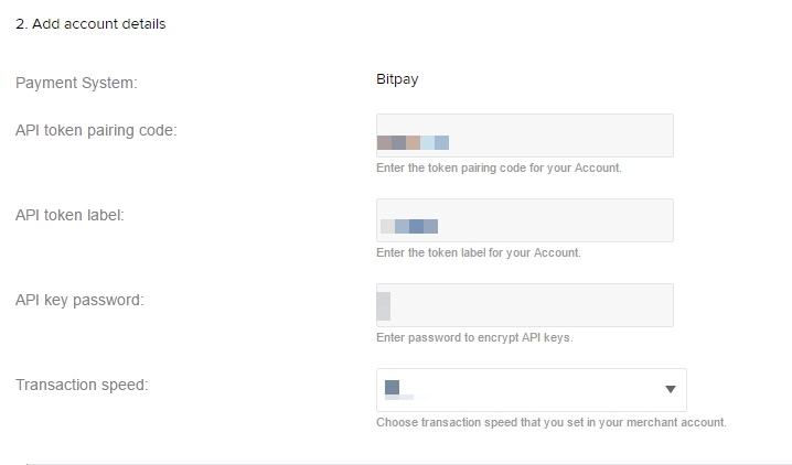 Paymentwall account settings - select Bitpay